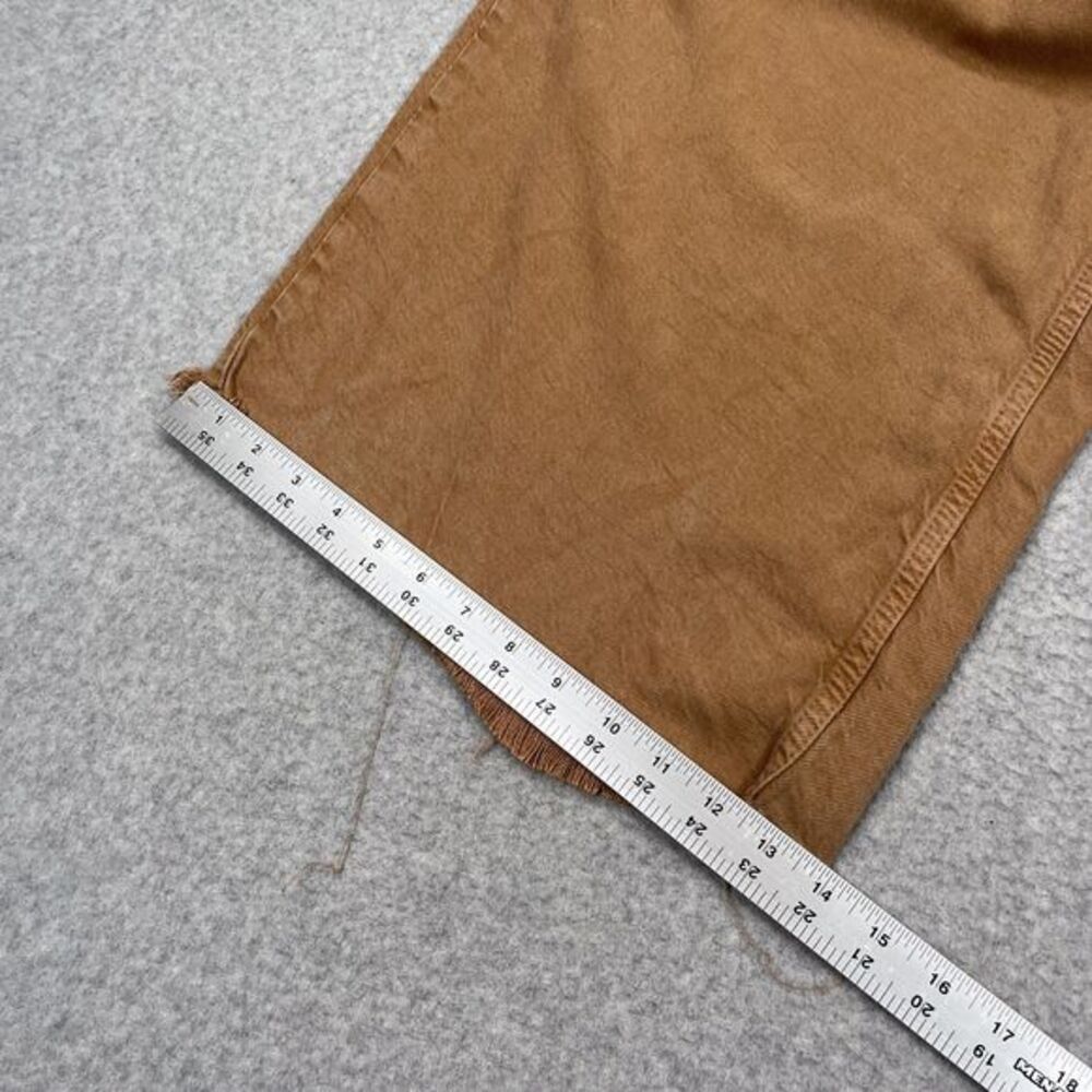 We the Free Old West Slouchy Wide Leg Pant Womens 31 (31 x 28) Tan Raw Hem Boho - Picture 3 of 13